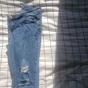 Blue asphalt ripped jeans